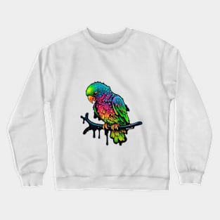 Colorful Parrot melting colors #1 Crewneck Sweatshirt